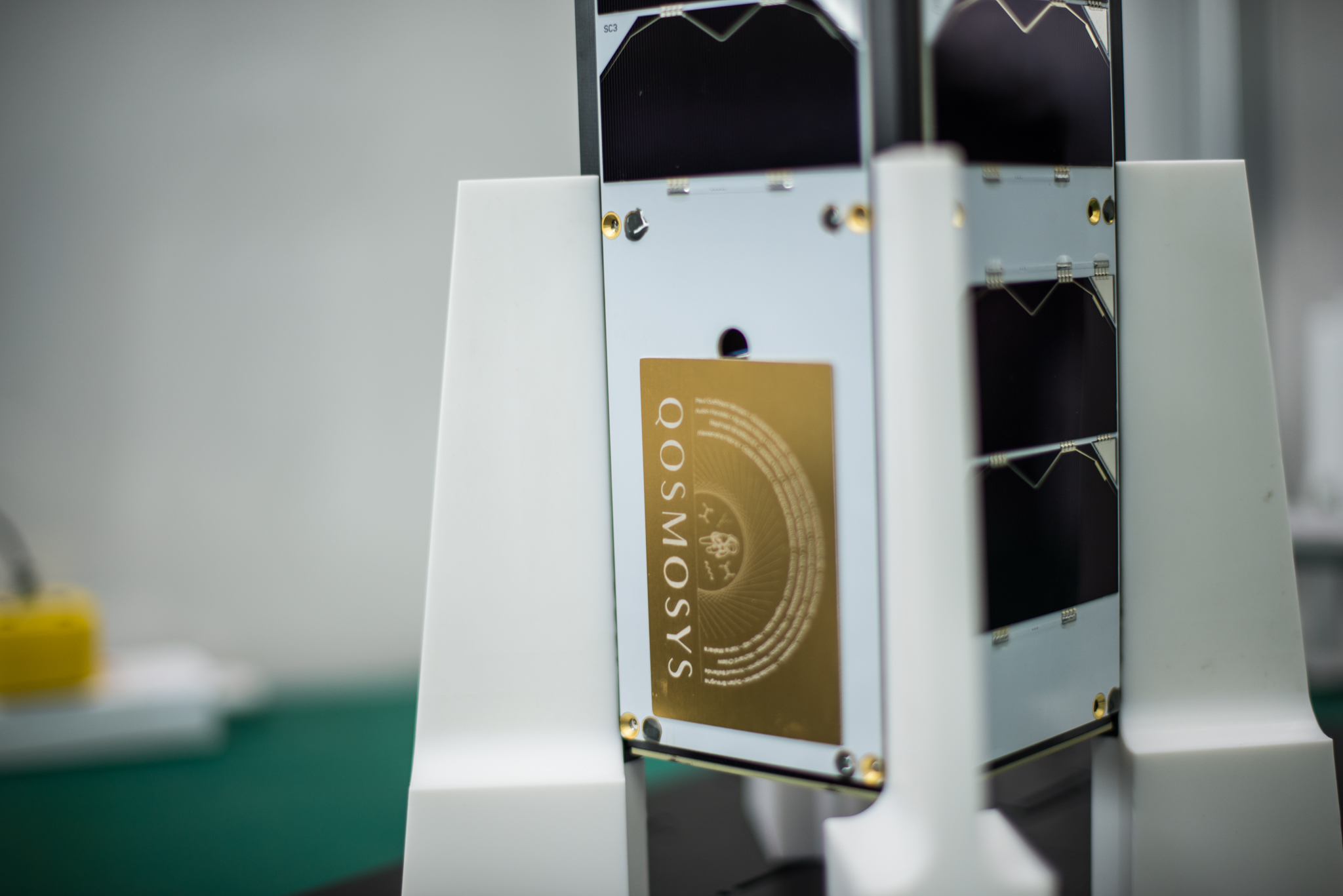 Focused Picture of Qosmosys Gold-Engraved Plate